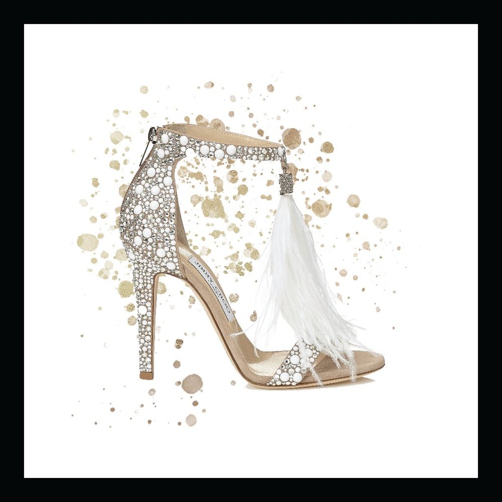 Diva original fashion art. Fan art fashion print in custom frame